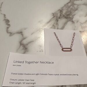 Touchstone Crystal Necklace with Golden and Silver Accents